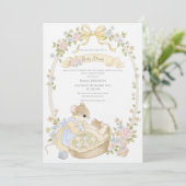 Invitation Fête de Bébé Fantaisiste Souris (Debout devant)