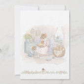 Invitation Fête de Bébé Fantaisiste Souris (Dos)