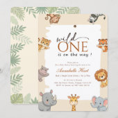 Invitation Fête de Bébé Faune et Flore Sauvage (Devant / Derrière)