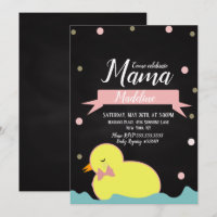 Fête de bébé Fausse aquatique Canard Tableau Noir