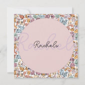 Invitation fête de bébé femme amusante (Dos)