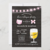 Invitation Fête de bébé fille Baby Shower rustique dans le ja (Devant)