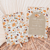 Invitation Fête de Bébé Fille Boho Citrouille