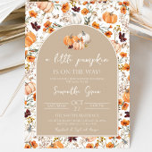 Invitation Fête de Bébé Fille Boho Citrouille