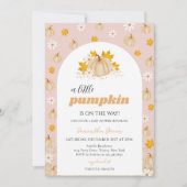 Invitation Fête de Bébé Fille Boho Citrouille (Devant)