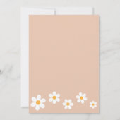 Invitation Fête de bébé fille Boho Daisy (Dos)