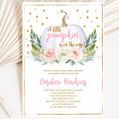 Invitation Fête de Bébé Fille Citrouille