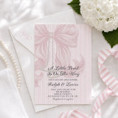 Invitation Fête de bébé fille Collier de perles