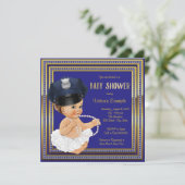Invitation Fête de Bébé Fille d'Agent de Police (Debout devant)