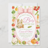 Invitation Fête de Bébé Fille de la Région (Devant)