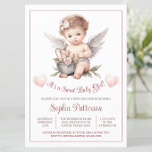 Invitation Fête de bébé fille douce pour la Saint-Valentin