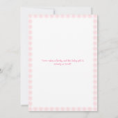 Invitation Fête de Bébé Fille Lapin Rose Bébé (Dos)