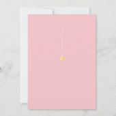 Invitation Fête de Bébé Fille Little Star Rose Sprinkle (Dos)
