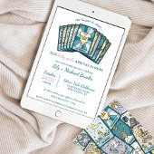 Invitation Fête de Bébé Fille Tarot Impératrice Céleste