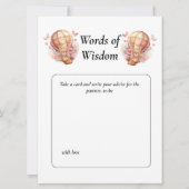 Invitation Fête de Bébé Fille Teddy Ballon Floral Sagesse (Devant)