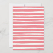 Invitation Fête de bébé fille thème Automne Rose Citrouille (Dos)