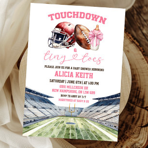 Invitation Fête de Bébé Fille Thème Football