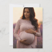 Invitation Fête de bébé Fleur de conte de fées Un nouveau cha (Dos)