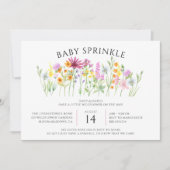 Invitation Fête de Bébé Fleur des Champs (Devant)