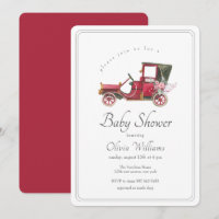 Fête de bébé Fleur Sauvage Classique Rouge Voiture
