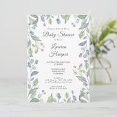 Invitation Fête de bébé Floral de campagne Sprinkle (Debout devant)