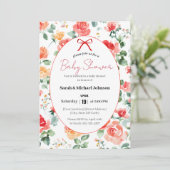 Invitation Fête de bébé Floral Dream (Debout devant)