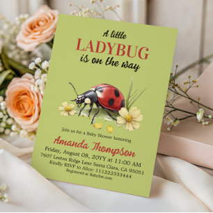 Invitation Fête de Bébé Florale Jardin Rustique Une Petite Co