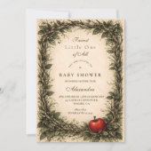 Invitation Fête de Bébé Forêt de Pommiers de Bois (Devant)