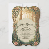 Invitation Fête de Bébé Forêt Enchantée (Devant)