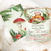 Invitation Fête de bébé Fox Woodland