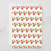 Invitation Fête de Bébé Fraises Sucrées (Dos)