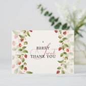 Invitation FÊTE DE BÉBÉ FRUITS ROUGES Doux (Debout devant)