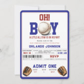 Invitation Fête de bébé Fun Boy Baseball | Fête de sport pers (Devant)