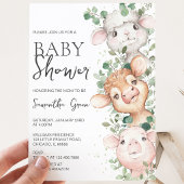 Invitation Fête de Bébé Garçon à la Ferme