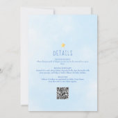 Invitation Fête de bébé Garçon Bleu Tout En Un (Dos)