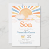 Invitation Fête de bébé garçon Boy Sunshine (Devant)
