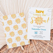 Invitation Fête de bébé garçon Boy Sunshine