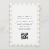 Invitation Fête de bébé garçon Canard de chasse Gingham Tout (Dos)