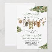 Invitation Fête de bébé garçon chasse au canard colvert  (Devant / Derrière)