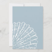 Invitation Fête de bébé garçon "Coastal Blue Shell" en l'honn (Dos)