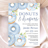 Invitation Fête de bébé garçon Donuts et Couches