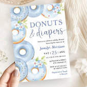 Invitation Fête de bébé garçon Donuts et Couches