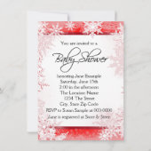 Invitation Fête de Bébé Garçon Flocon de Neige de Noël (Dos)