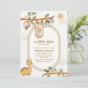 Invitation Fête de bébé garçon Jungle Dinosaur Lingerie
