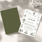 Invitation Fête de bébé garçon Little Camper Doodle aventure