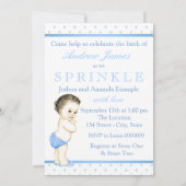 Invitation Fête de bébé garçon parapluie Sprinkle (Dos)