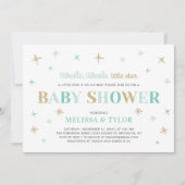 Invitation Fête de Bébé Garçon Twinkle Twinkle Little Star (Devant)