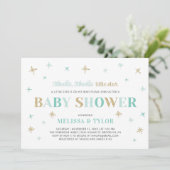Invitation Fête de Bébé Garçon Twinkle Twinkle Little Star (Debout devant)