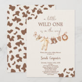 Invitation Fête de Bébé Garçon Wild One (Devant / Derrière)