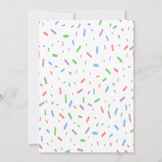 Invitation Fête de Bébé Genre Neutre (Dos)